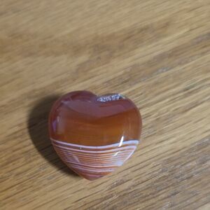 Heart-Shaped Brown Agate Decor